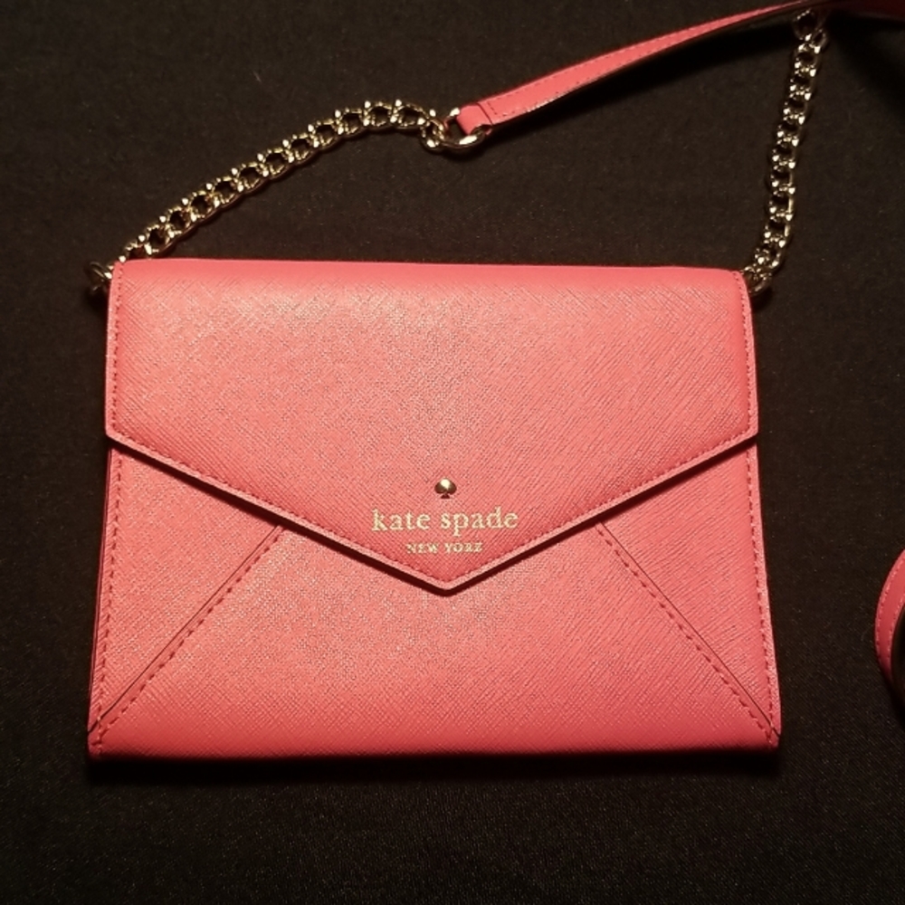 Kate Spade envelope crossbody coral